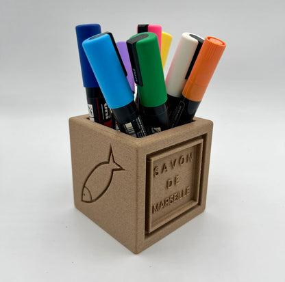 Pot à Crayons Savons de Marseille en Amidon de Maïs et Bois